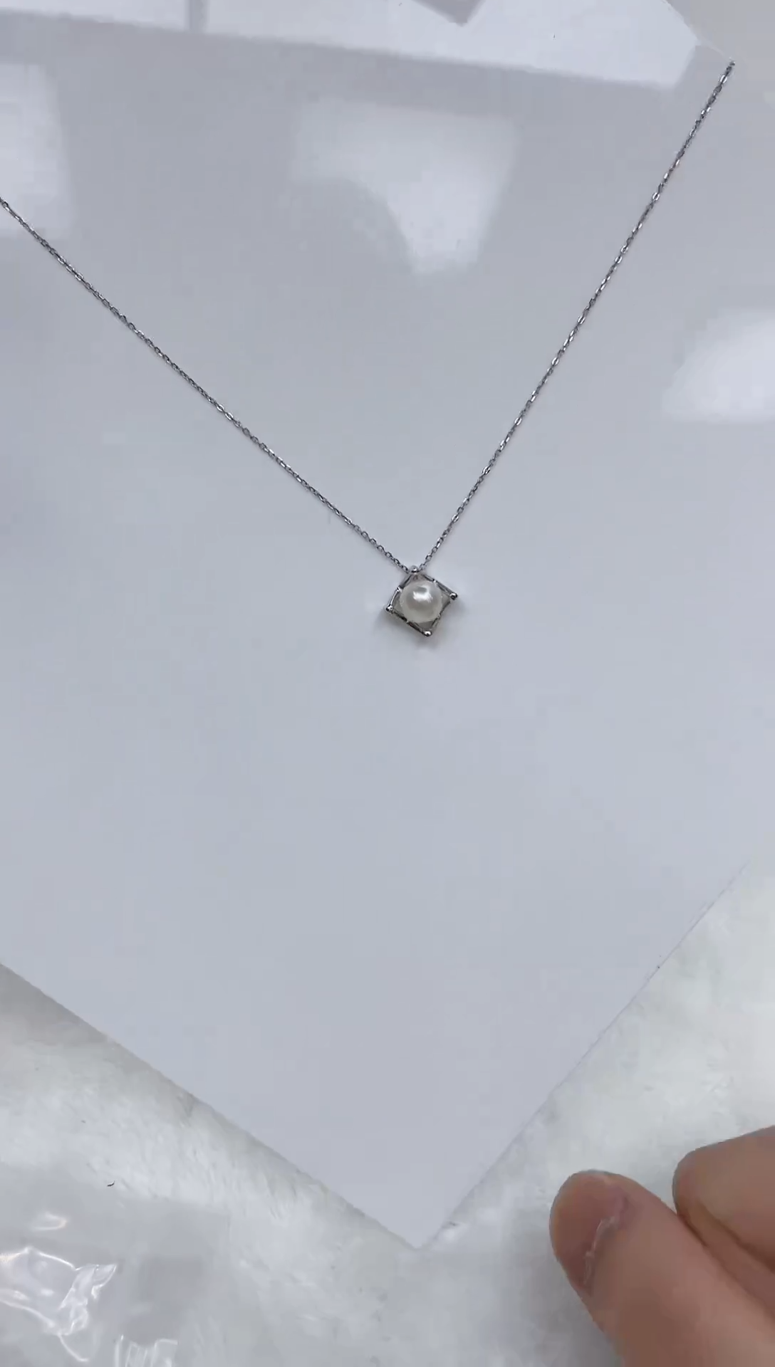 海水珍珠银S925镶嵌颈饰海水珍珠项链