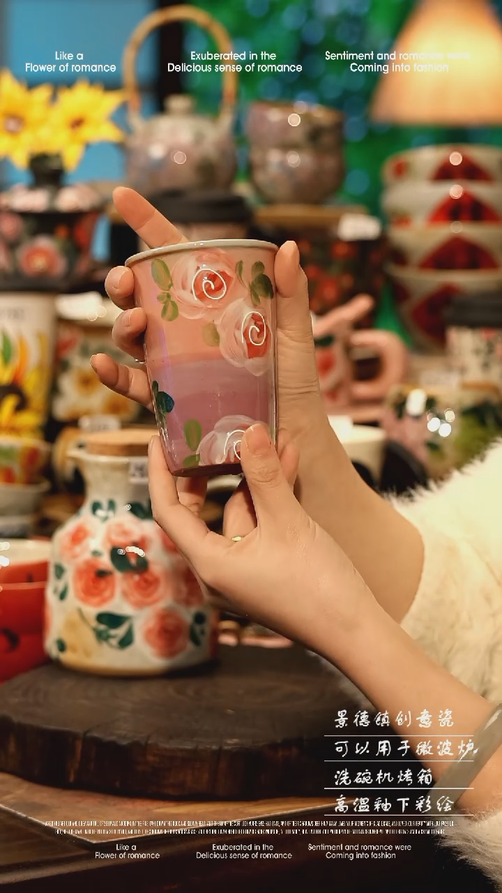 陶瓷景德镇高温釉下彩手工手绘款式@A0880@