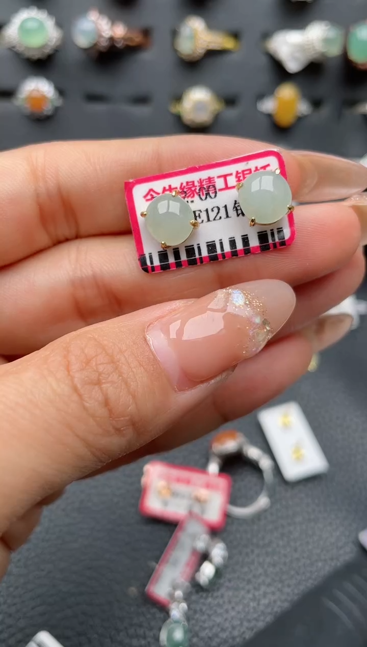 【闪购商品】翡翠戒指银S925镶嵌1111111111  61