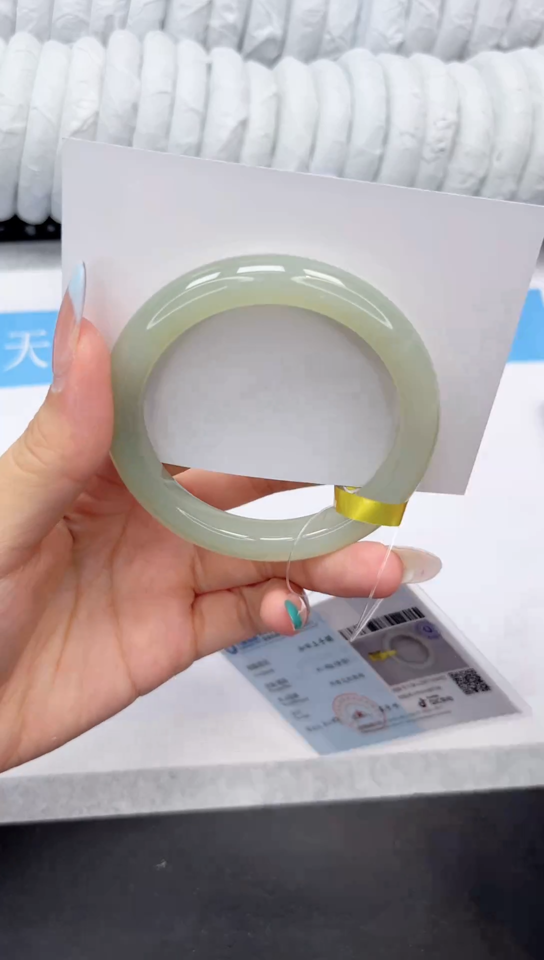 和田玉手镯未镶嵌110-55QS2