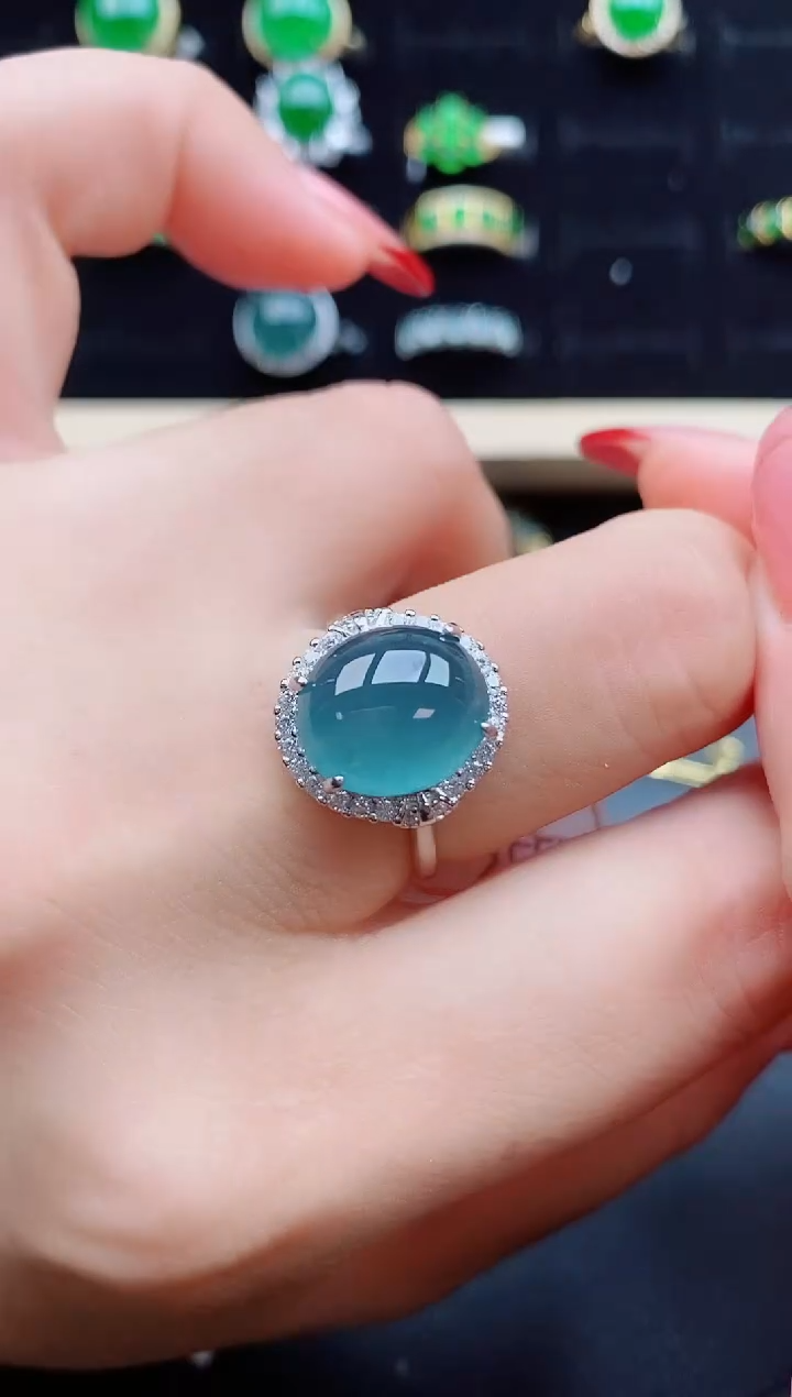 【闪购商品】翡翠戒指银S925镶嵌321321