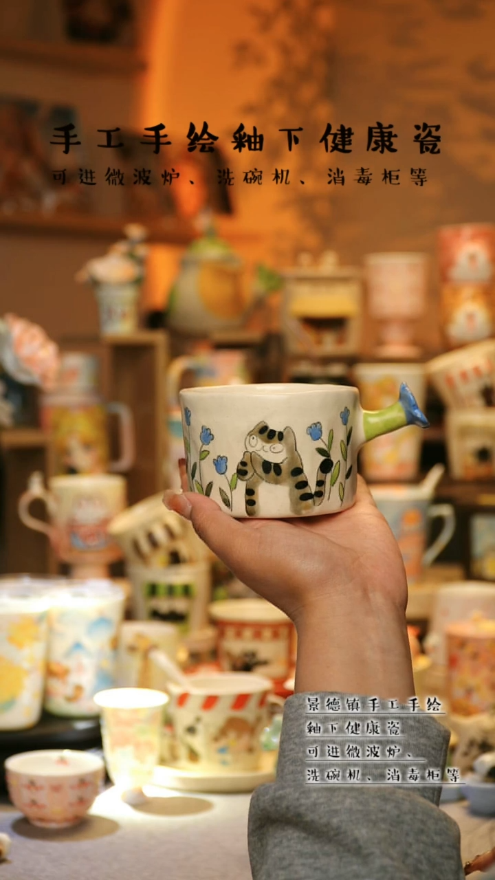 【闪购商品】杯景德镇高温釉下彩&A867