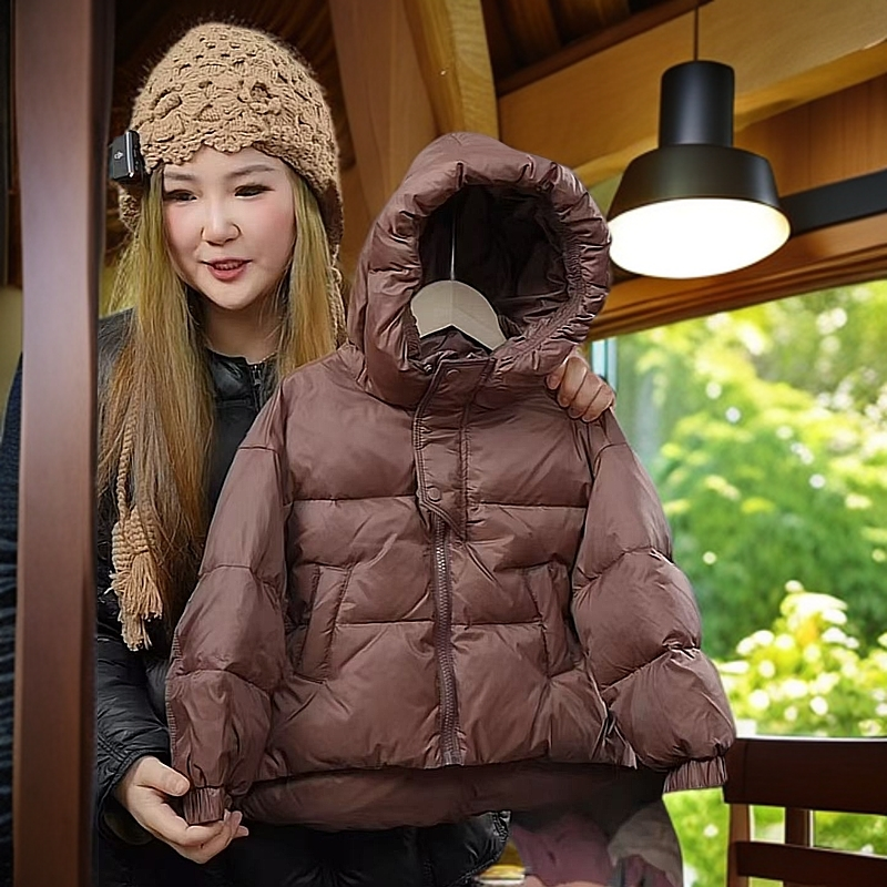 501029《现》韩版精选百搭儿童冬季短款保暖连帽洋气舒适羽绒服