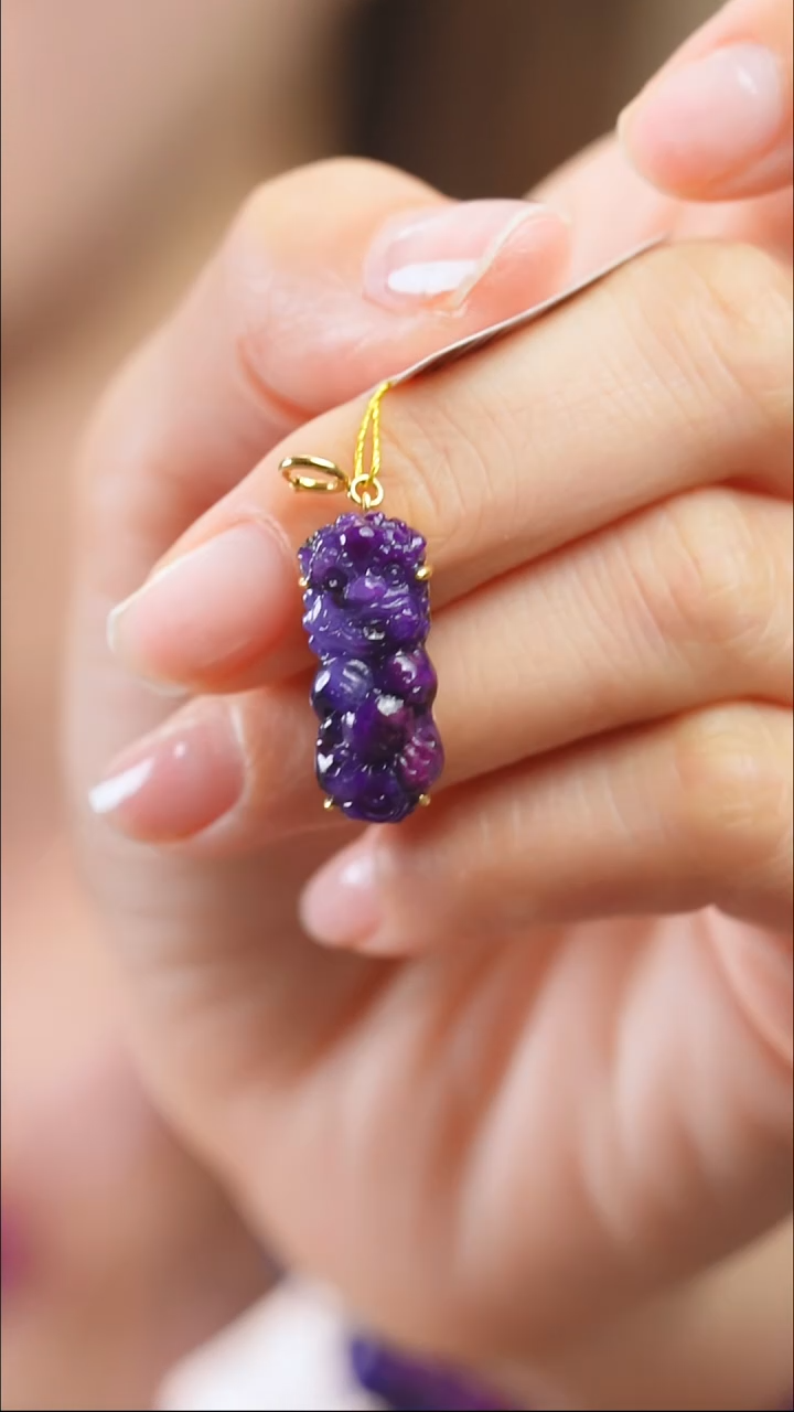 苏纪石（舒俱来）18K金镶嵌吊坠(不含链)24