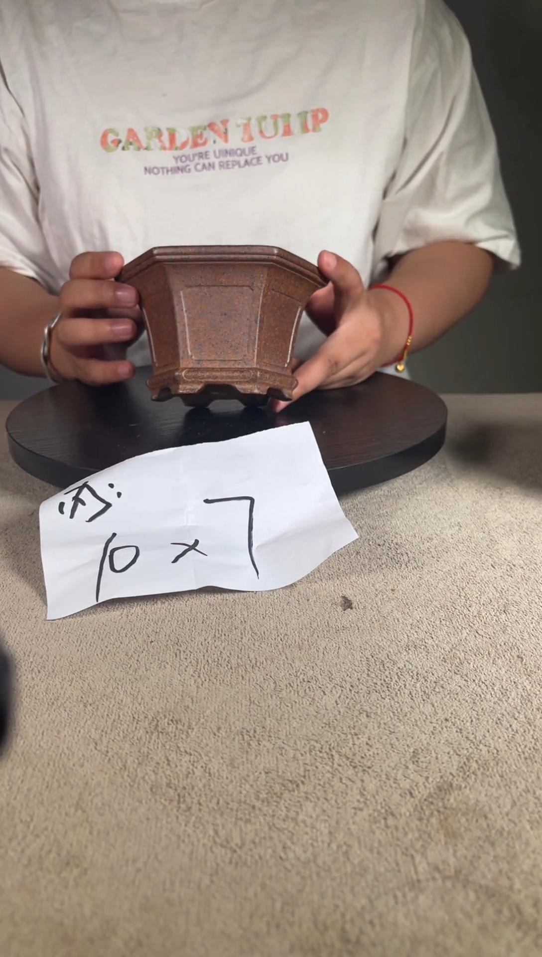 宜兴紫砂花盆小盆