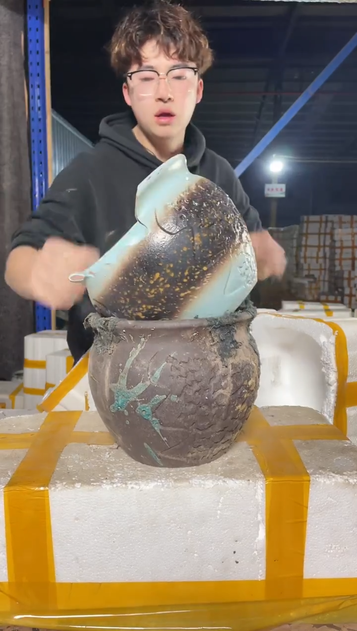 紫砂花盆宜兴紫砂粗陶花盆20-18