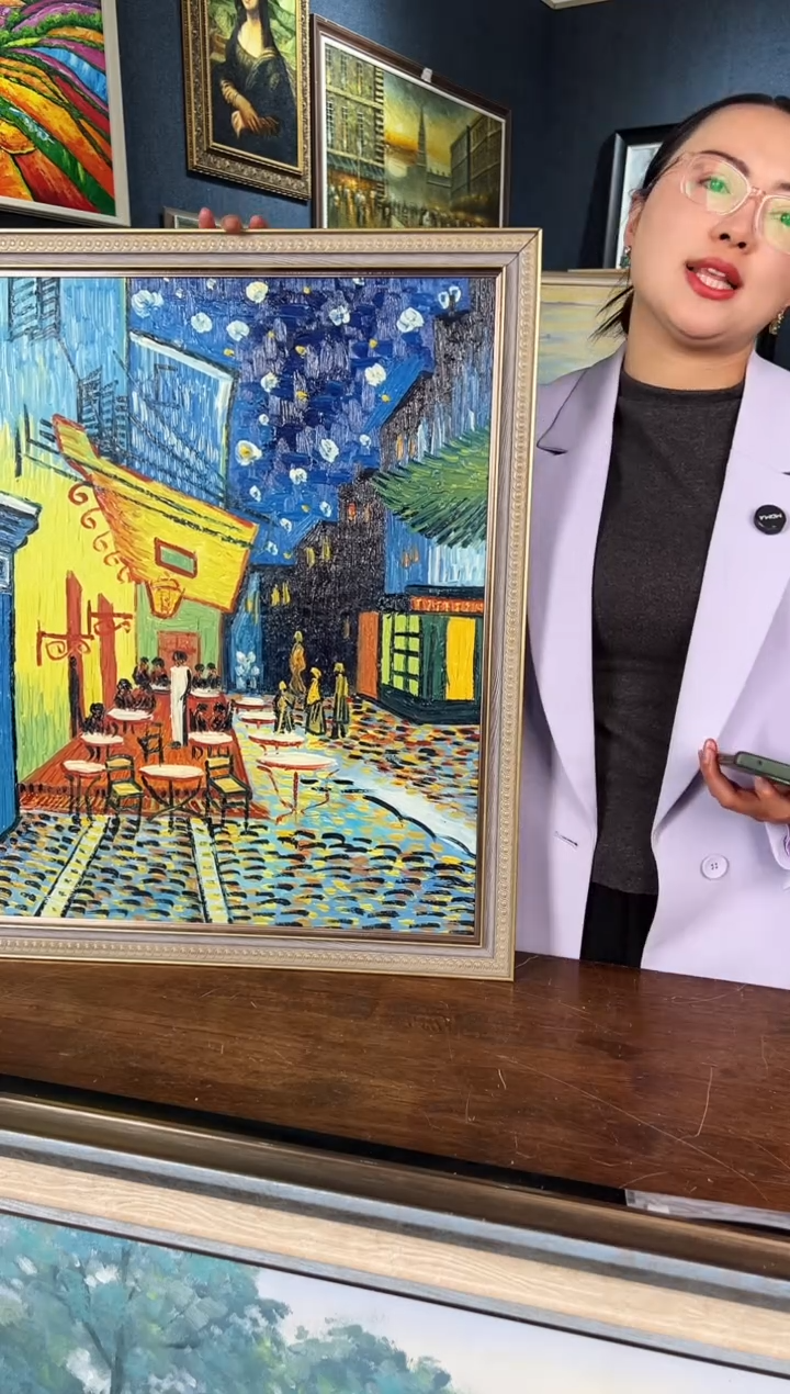 【闪购商品】油画6号 50*60 梵高咖啡馆-手绘油画