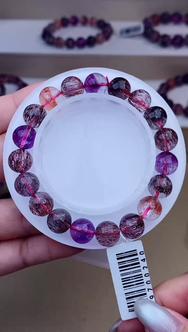 未镶嵌手链水晶黑加仑超七10m+