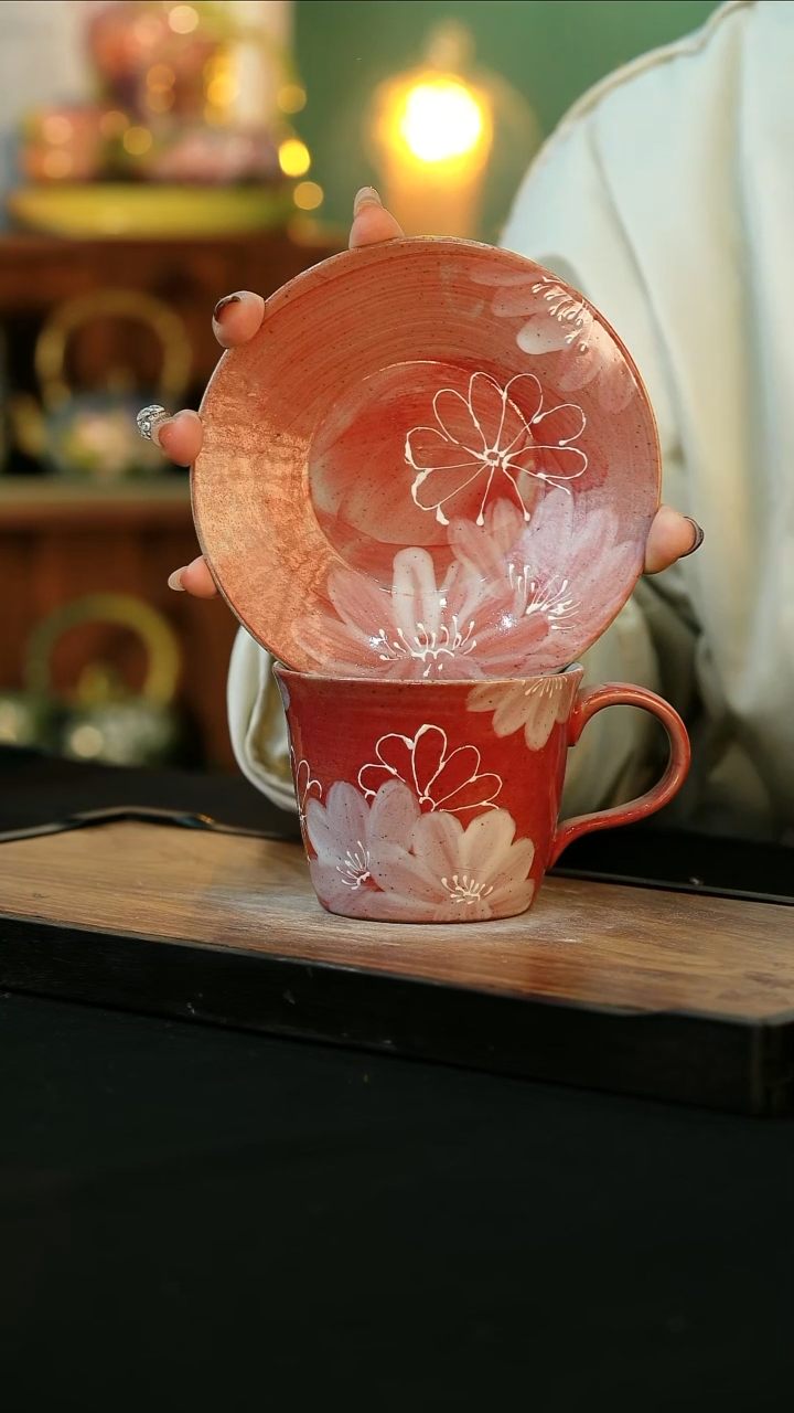 【闪购商品】杯手绘心瓷陶瓷浮力