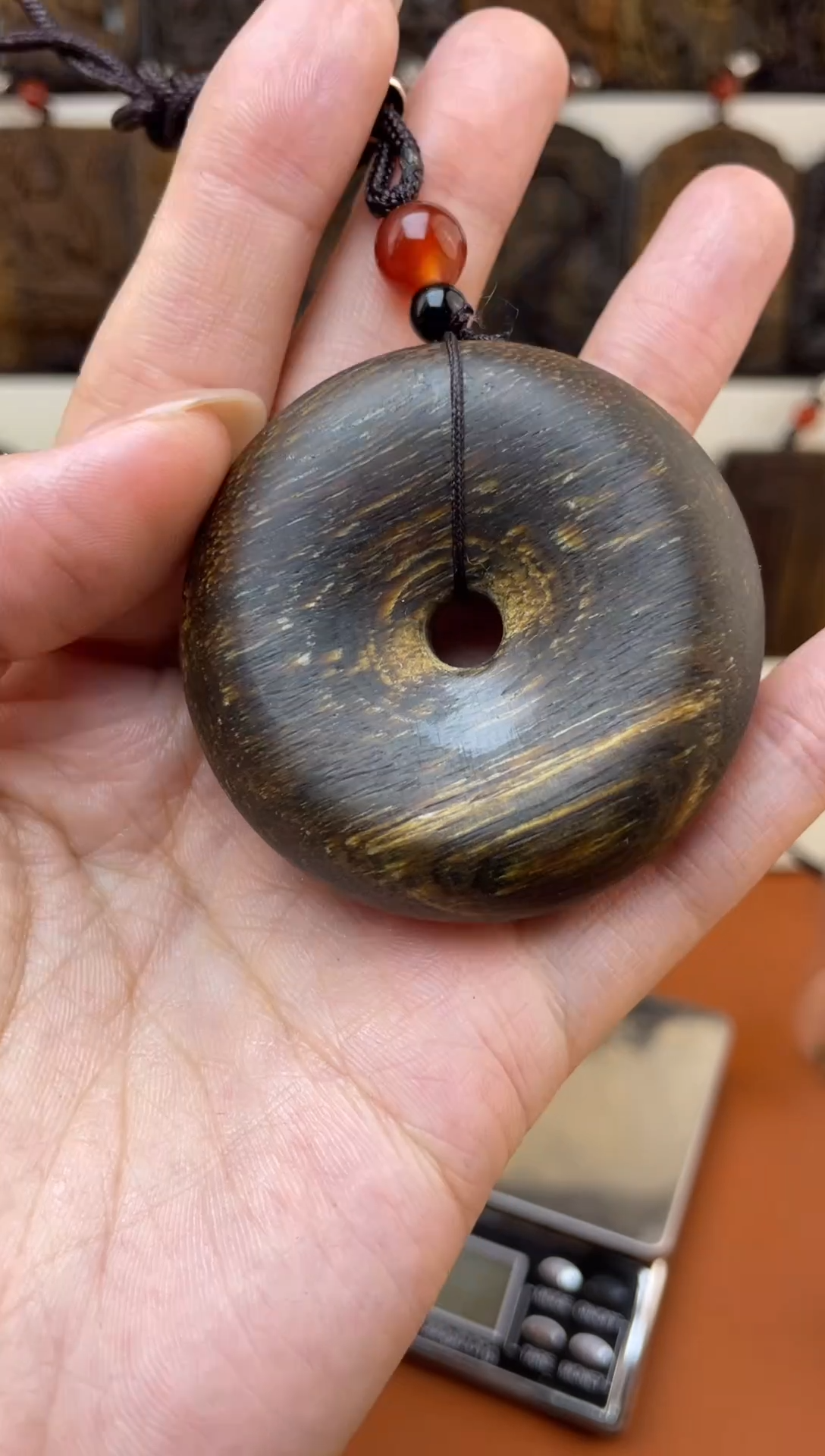 木木雕款芽庄 平安扣5cm送养香瓶 