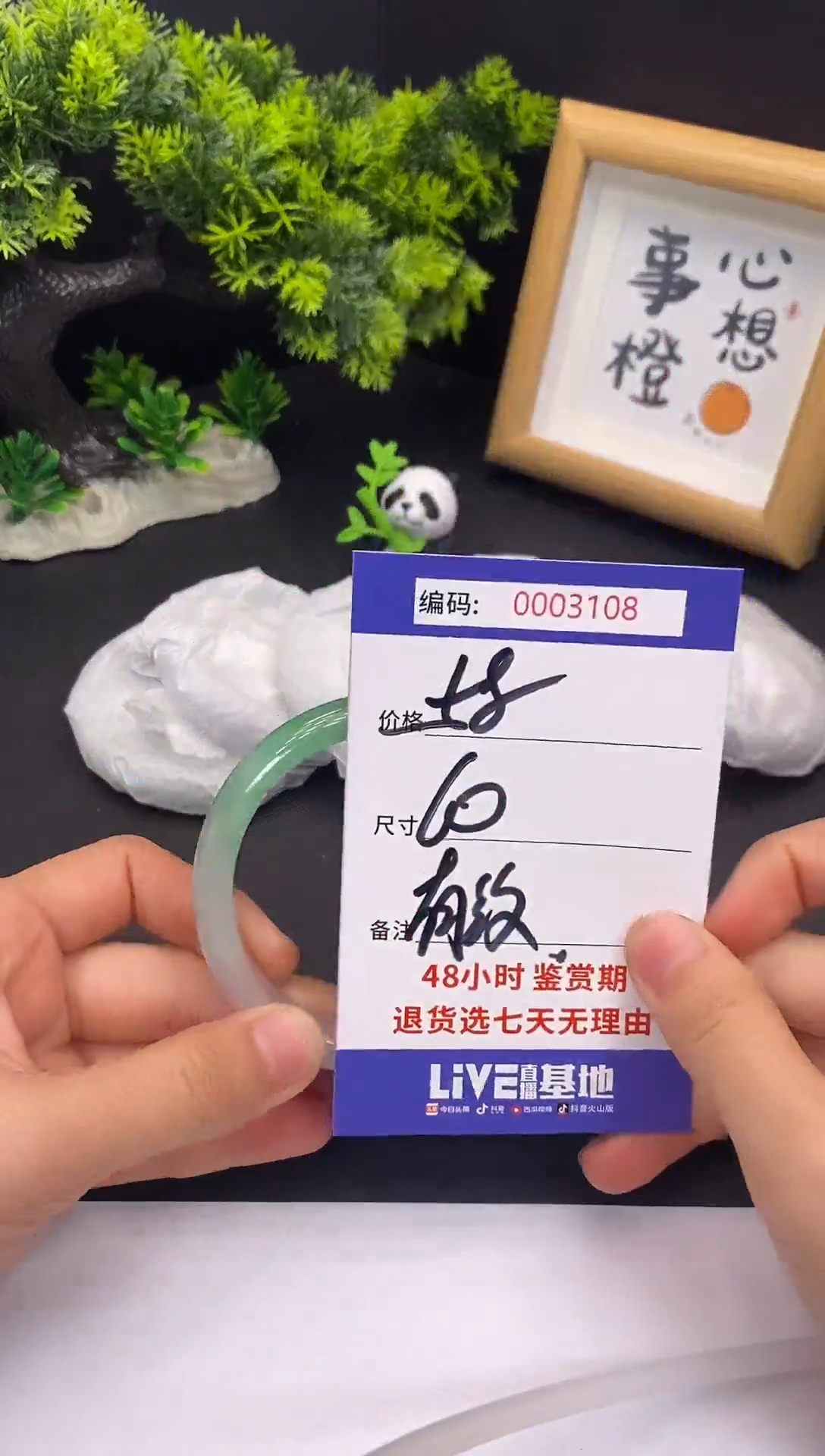未镶嵌手镯翡翠0003108