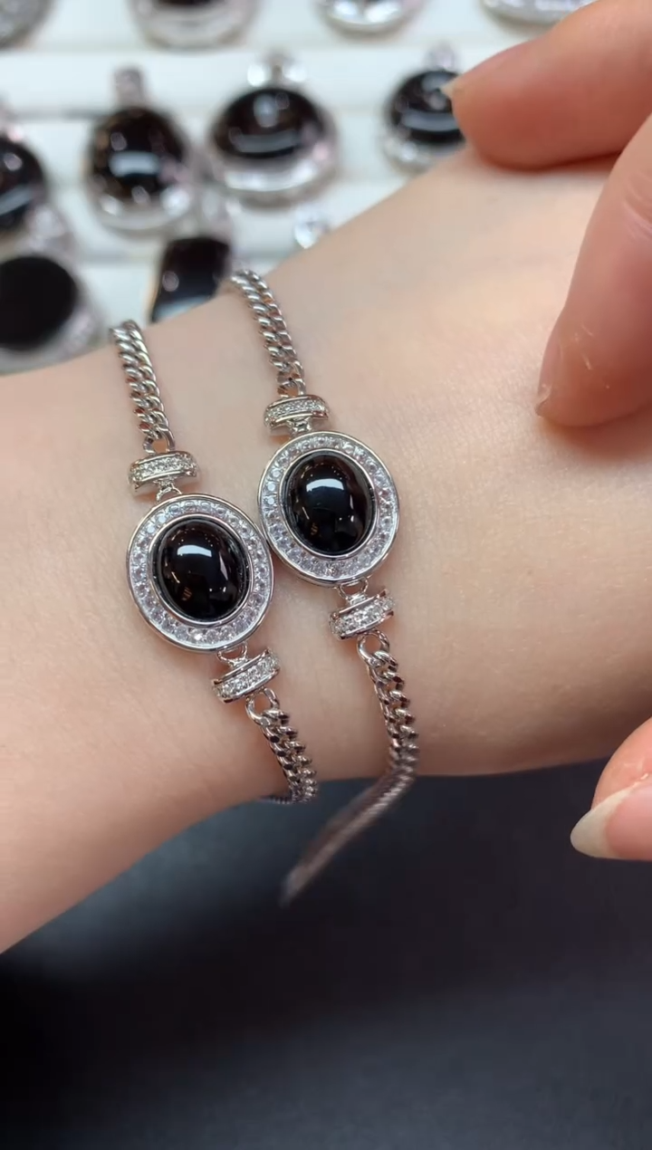 【闪购商品】翡翠手链18K金镶嵌Z511|6980多样性发其一