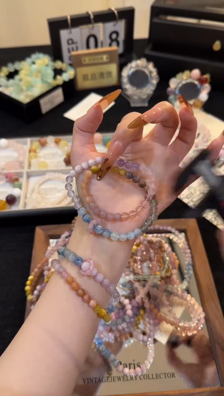 合金手链水晶多宝双圈x3107