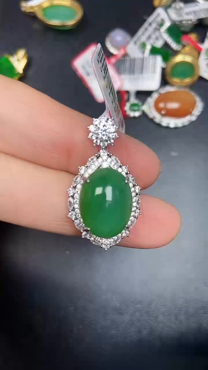 银S925镶嵌戒指翡翠2160