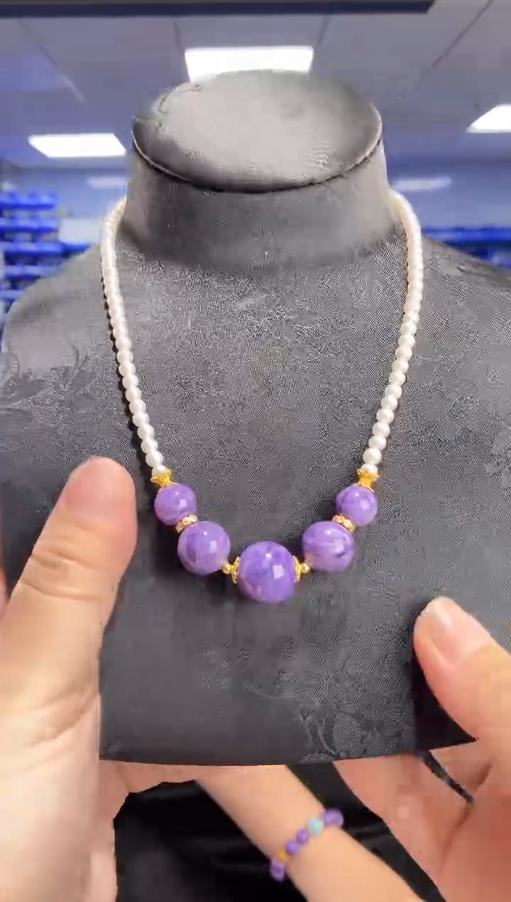 查罗石（紫龙晶）未镶嵌颈饰CL7758