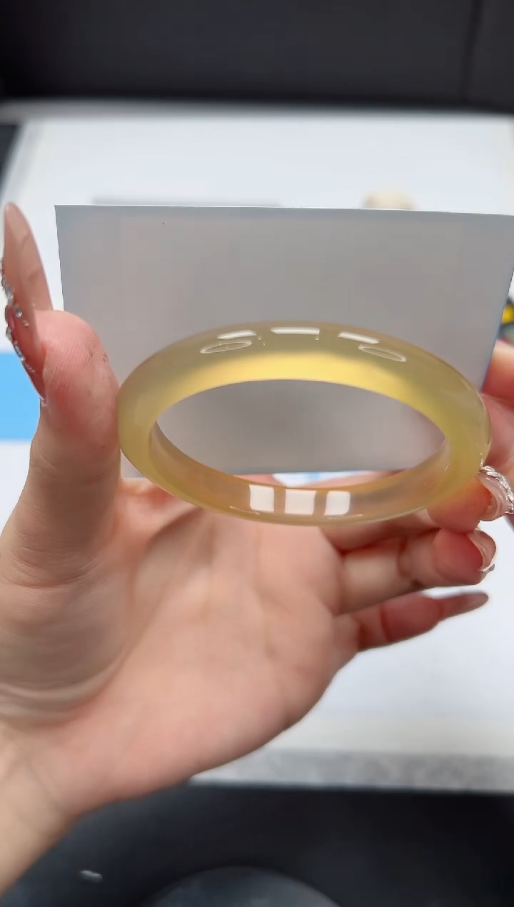 【闪购商品】石英质玉手镯未镶嵌367/香槟54.2