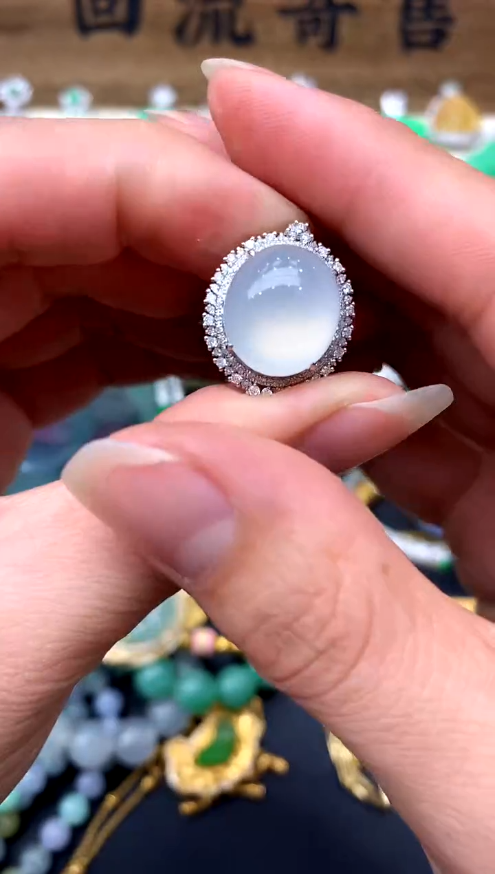 【闪购商品】翡翠戒指18K金镶嵌493-中国好珍宝