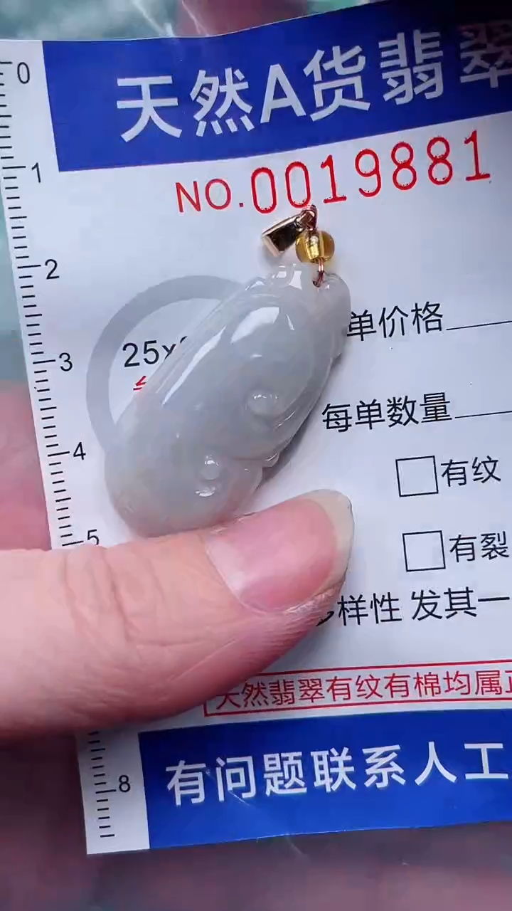 翡翠未镶嵌吊坠(赠链)1