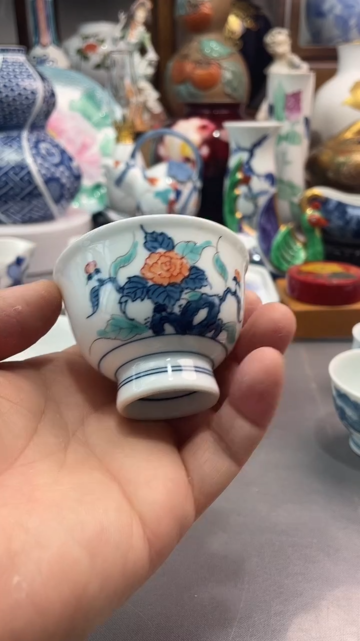瓷片田万茶杯一一一