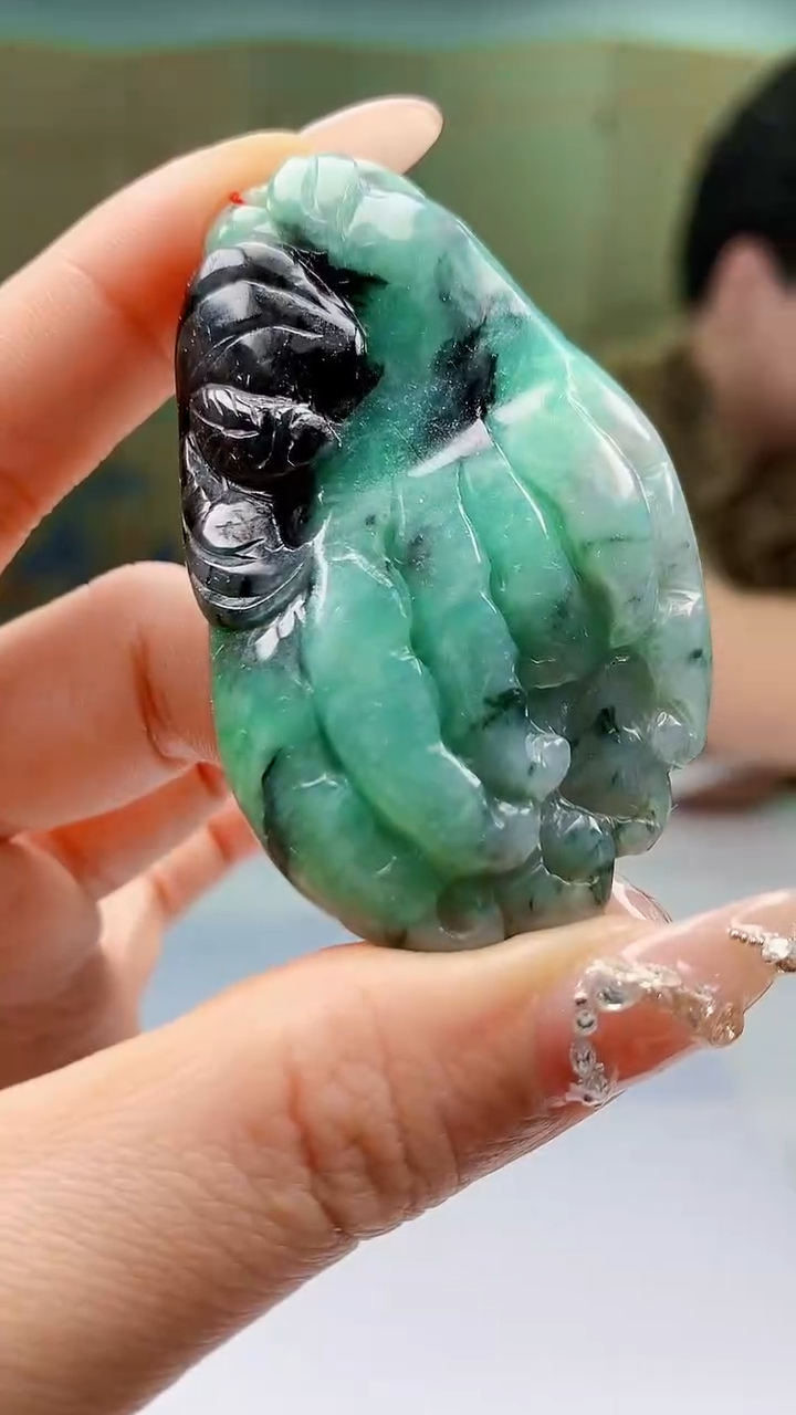 【闪购商品】定制翡翠未镶嵌4688ty-毛货挂件60