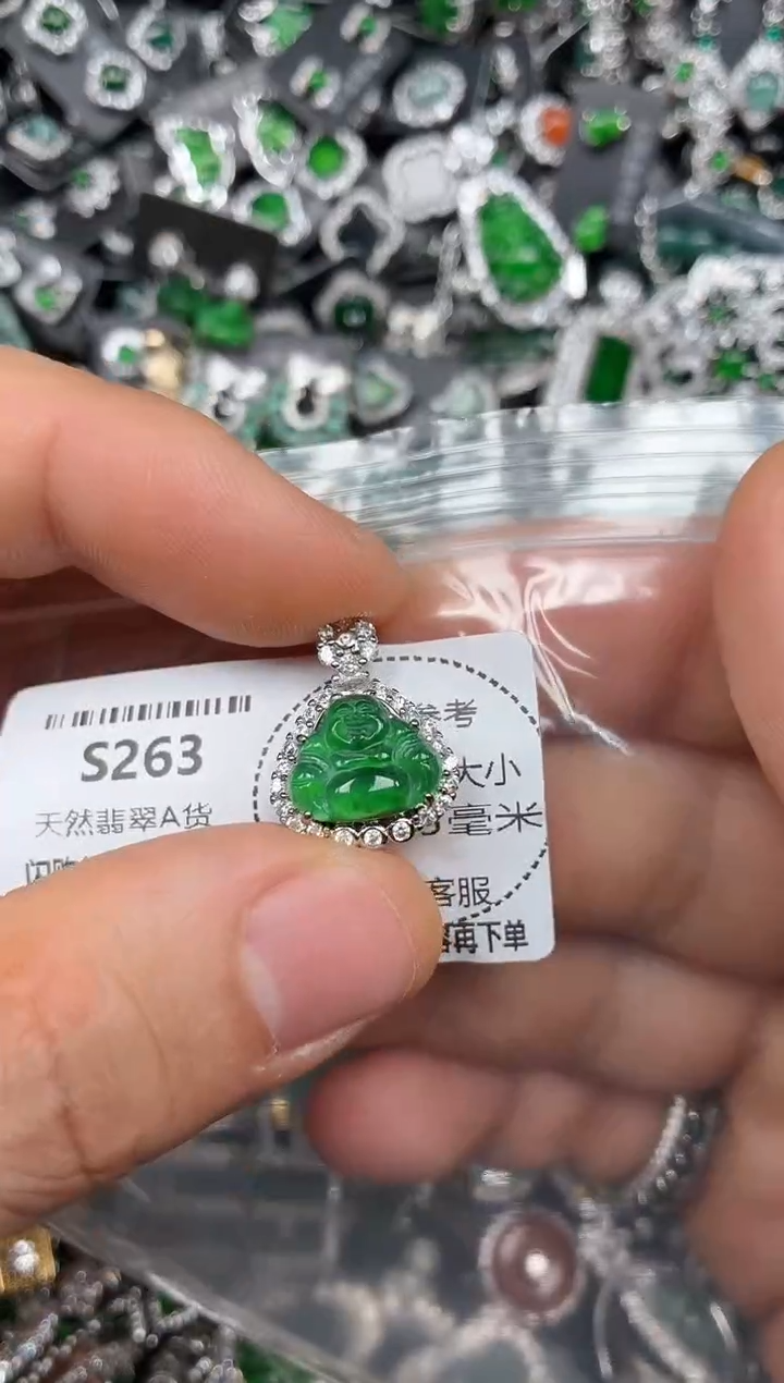 颈饰未镶嵌翡翠S263吊坠