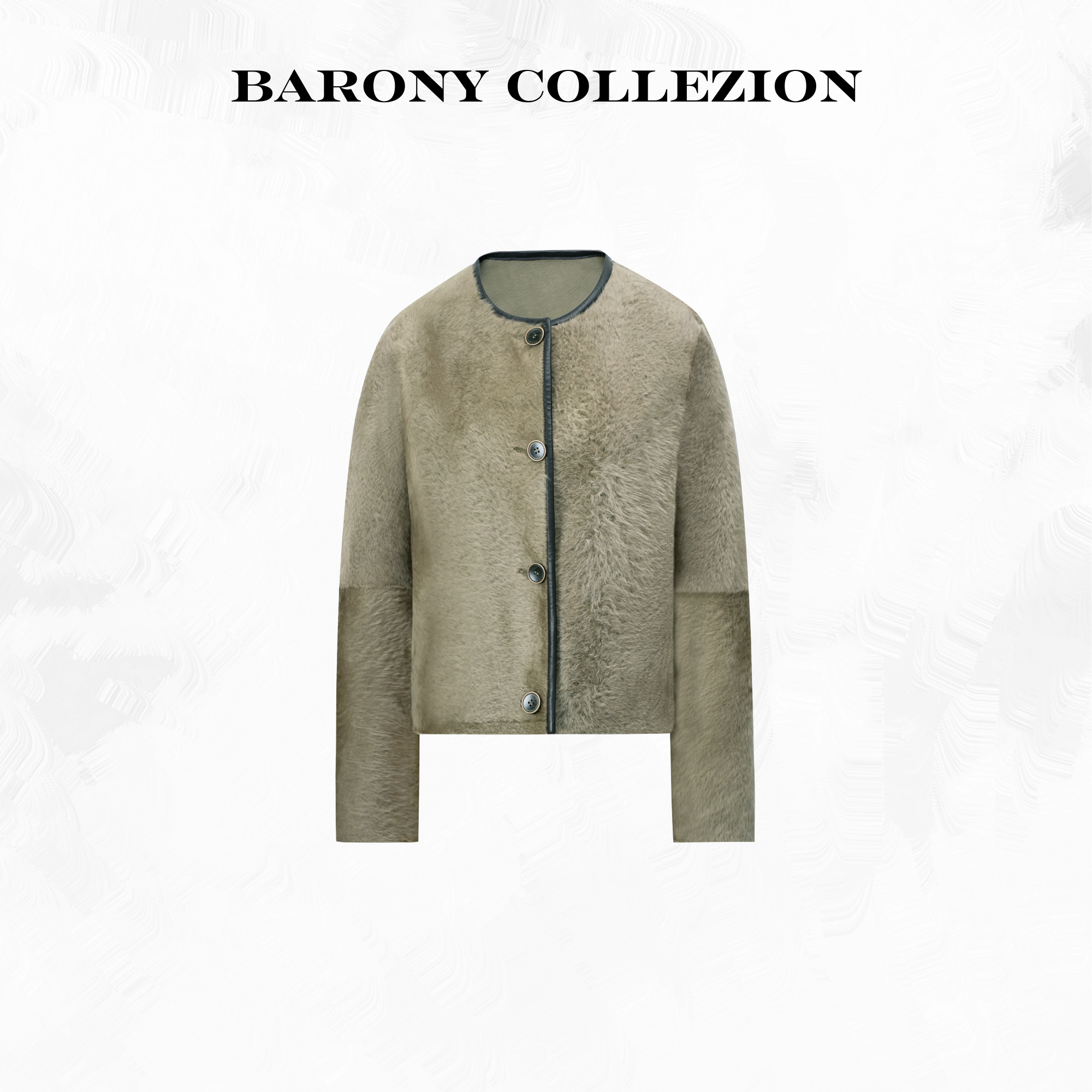 佰力郎/BARONY98431小香双面穿拉贡进口新工艺皮草外套真皮毛一体