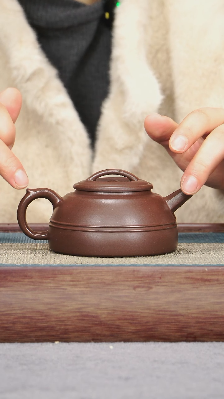 【闪购商品】紫砂茶壶紫泥 腰线瓦瓢