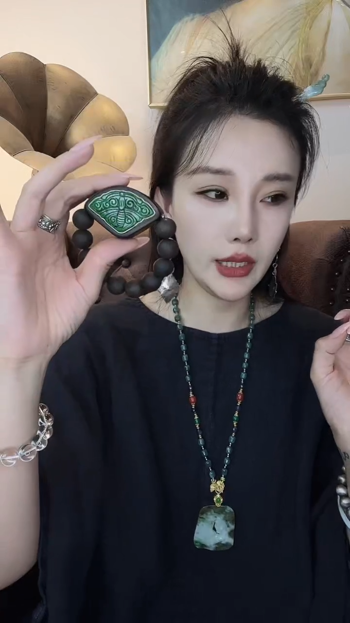 翡翠未镶嵌项链智****姐翡翠B2