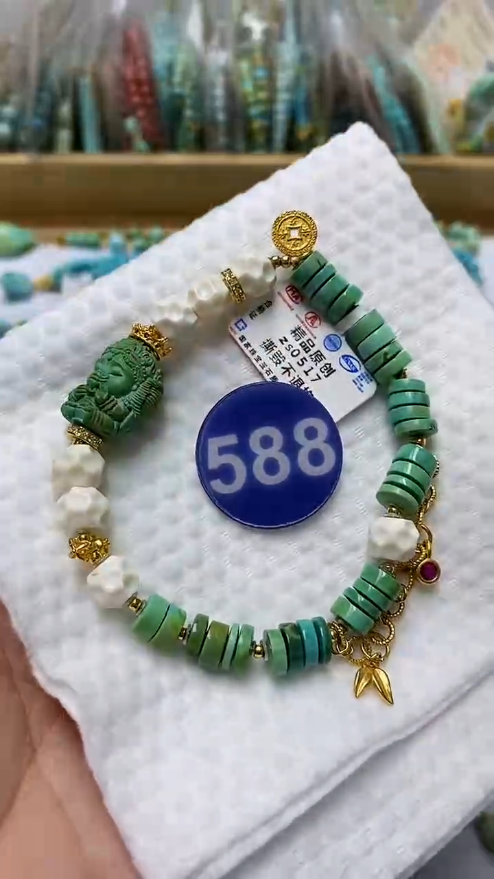 【闪购商品】绿松石手链银S925镶嵌588