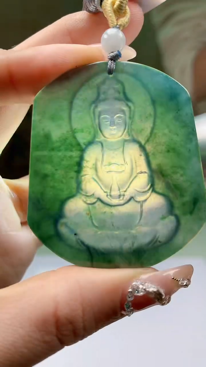 【闪购商品】定制翡翠未镶嵌1502ty-毛货挂件102