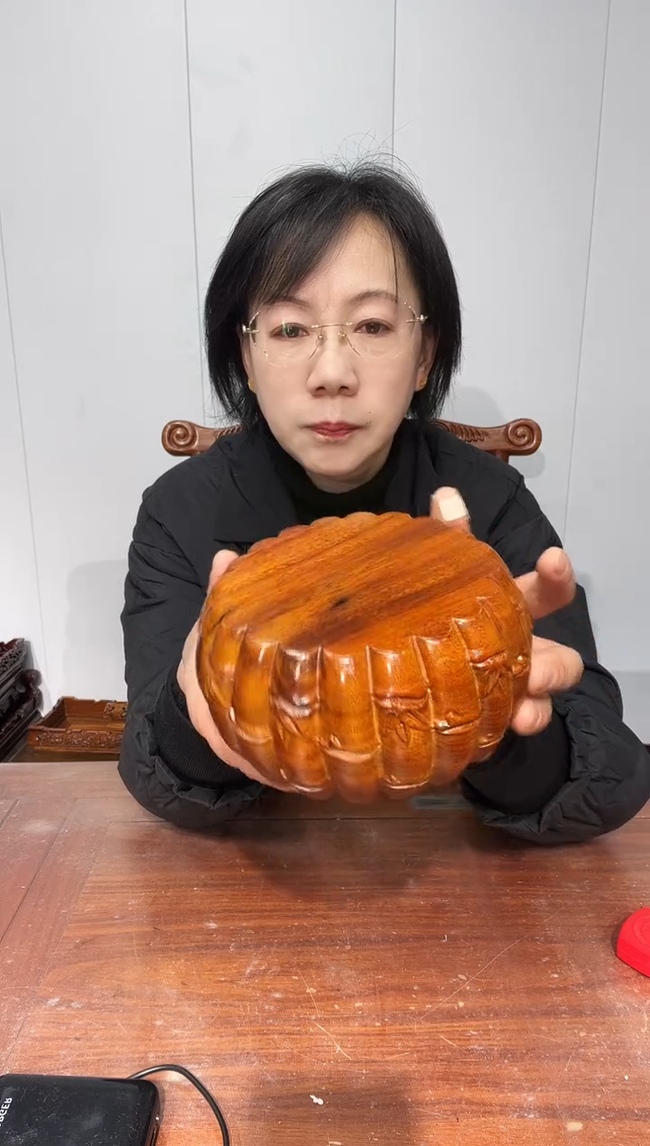 木  老花节节高升12.5*15*8金瓜    