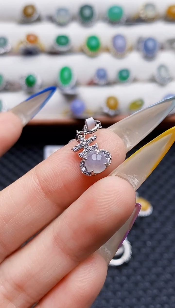 银S925镶嵌戒指翡翠6530