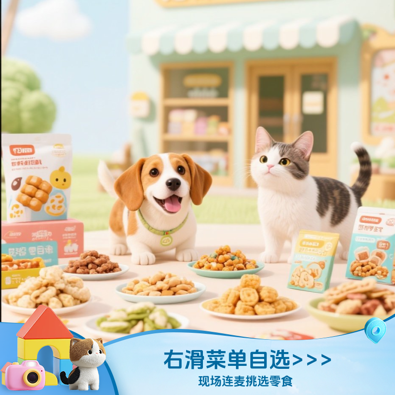 【全场6折】年终狂欢季，猫狗零食现场连麦搭配，右滑菜单嘞～