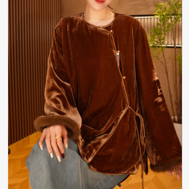 重工新中式外套女2025秋冬老钱风上衣2025d88535关关-大女王仓