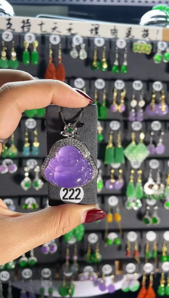 【闪购商品】翡翠耳饰银S925镶嵌222...