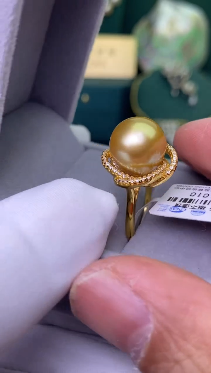 【闪购商品】海水珍珠戒指银S925镶嵌11-12