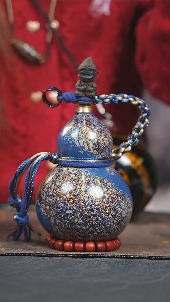 【闪购商品】WZ133漆艺酒葫芦不包手串及旋转底座