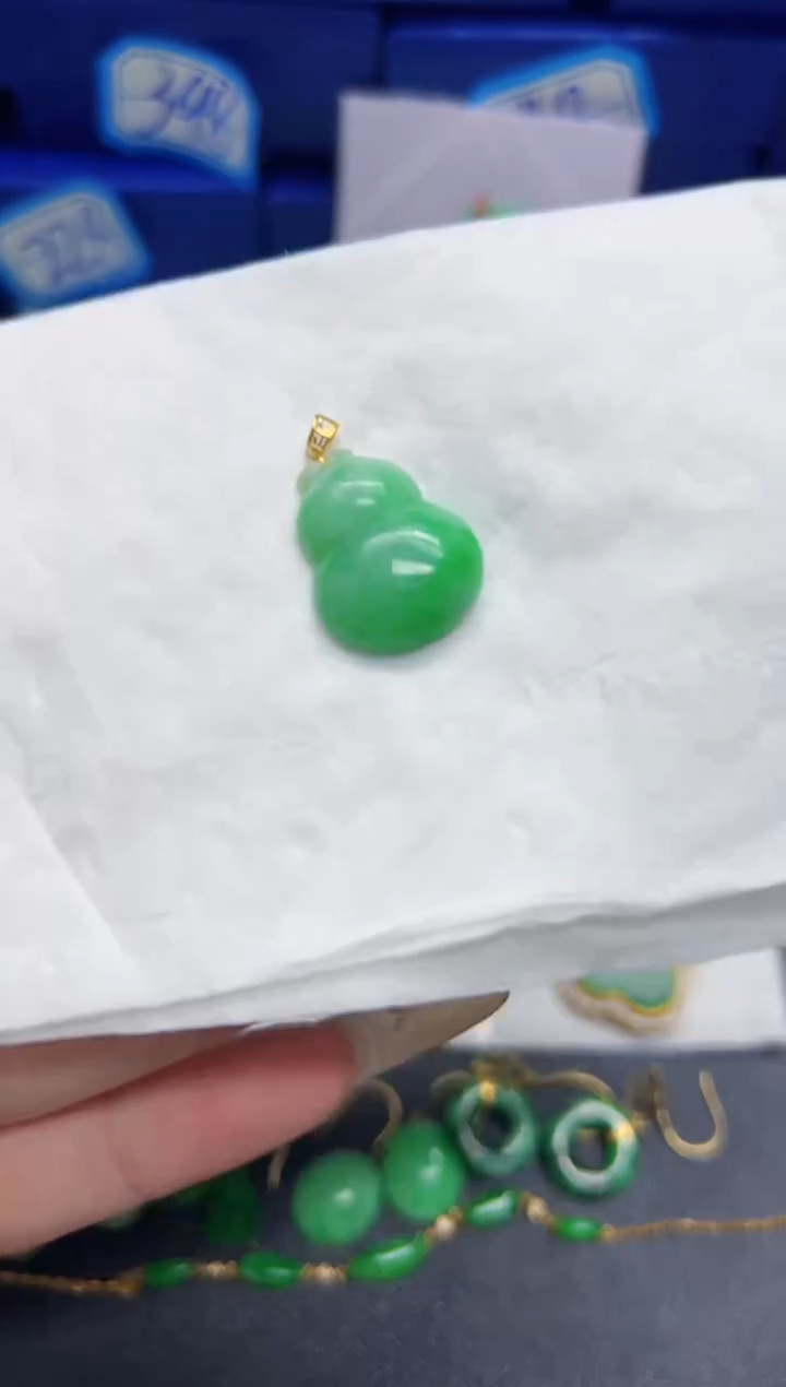 【闪购商品】翡翠颈饰18K金镶嵌Y缅料A货/支持复检/一件