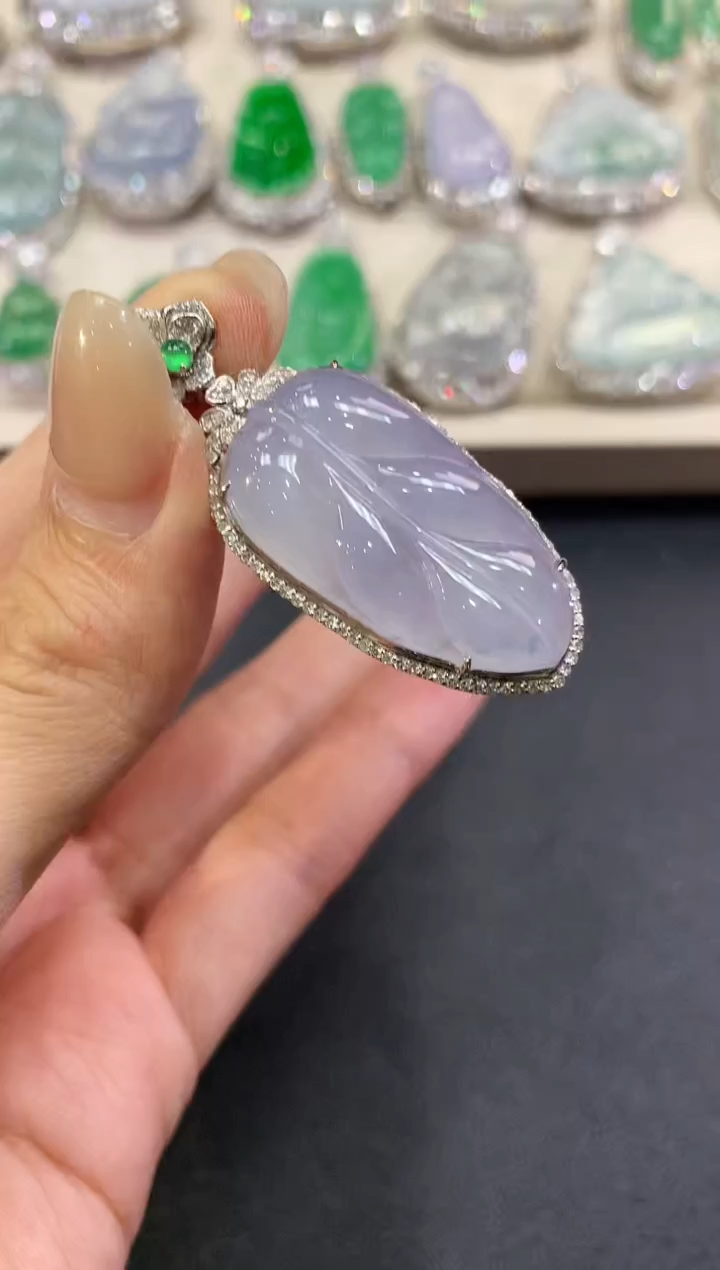 【闪购商品】翡翠吊坠(不含链)18K金镶嵌a237       