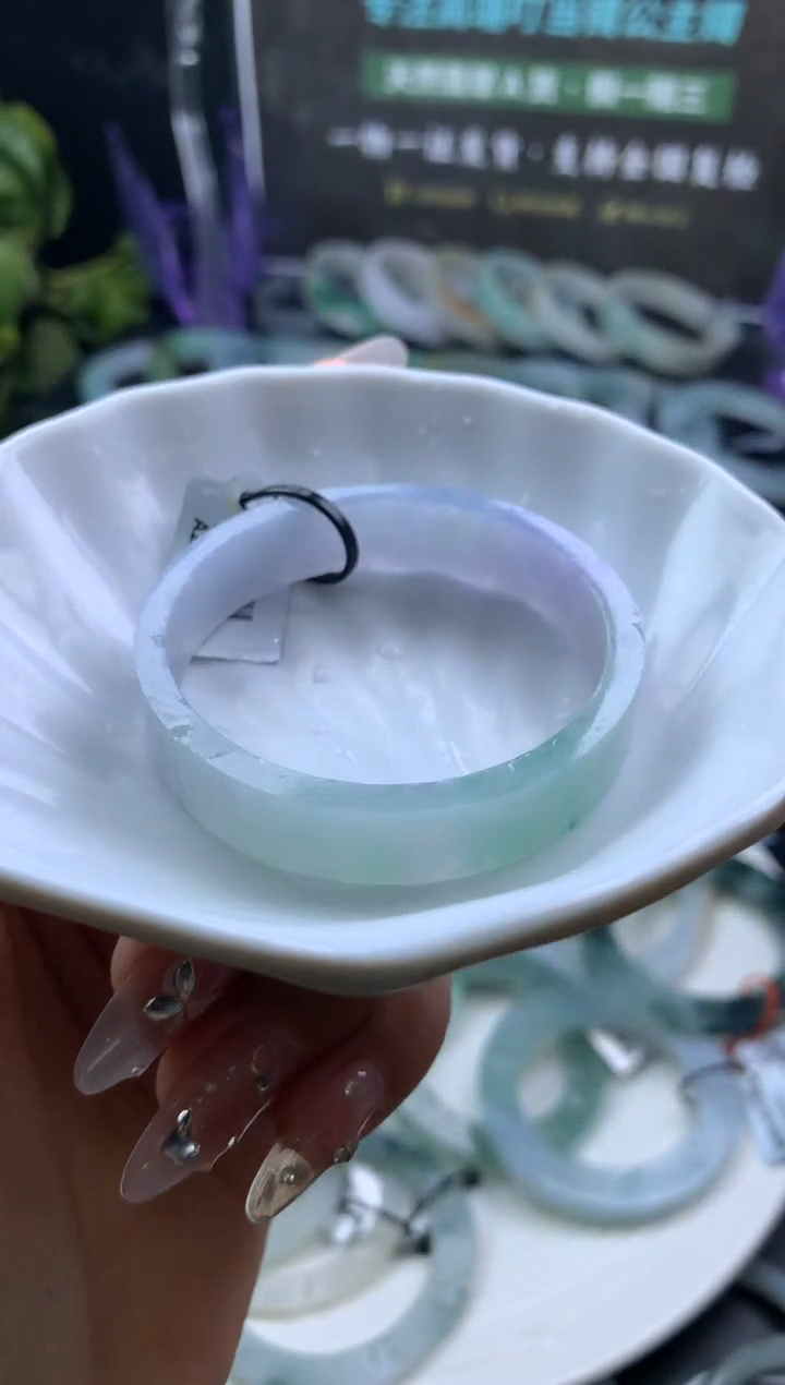 【闪购商品】定制翡翠定制翡翠手镯未镶嵌公主镯春彩上新47-49