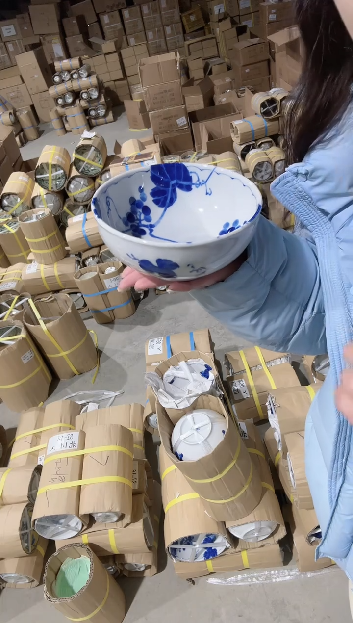 陶瓷野葡萄17cm面钵一个