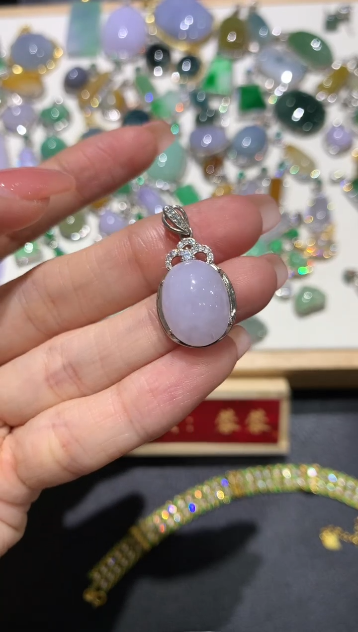 【闪购商品】翡翠吊坠(不含链)银S925镶嵌团购36