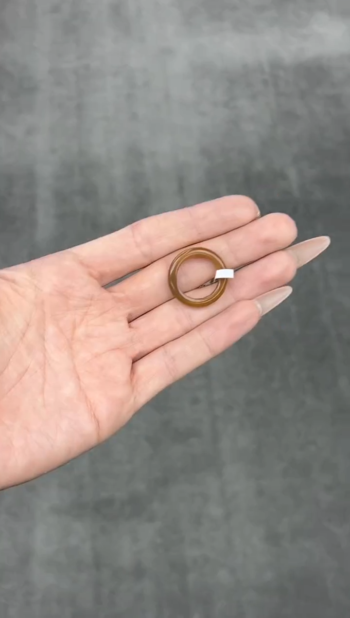 未镶嵌戒圈和田玉若羌微色差戒圈16+