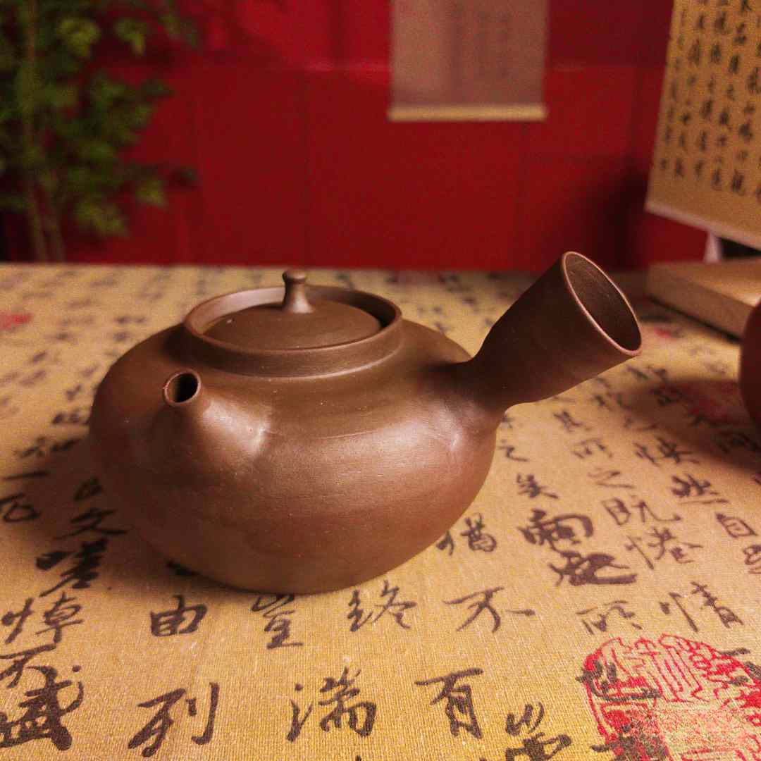 【柴烧】扁款-手工红泥砂铫壶-500cc