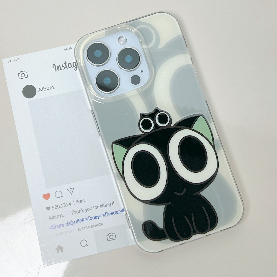 IMD手机壳黑色百变罗小黑适用苹果16iPhone15华为小米oppovivo