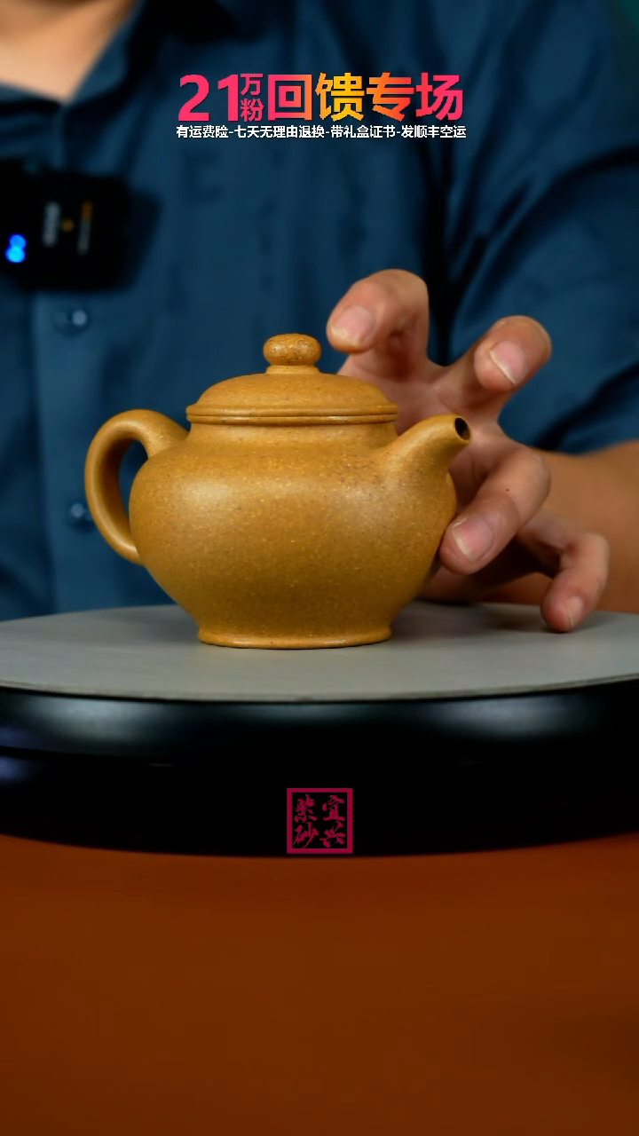 茶壶紫砂蒋静明黄金段光素掇只270CC