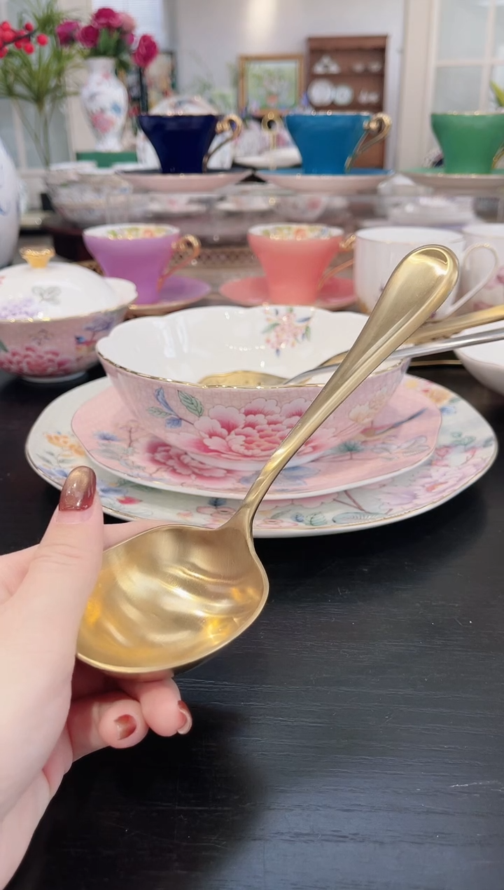 18-10不锈钢嗦粉勺 金          