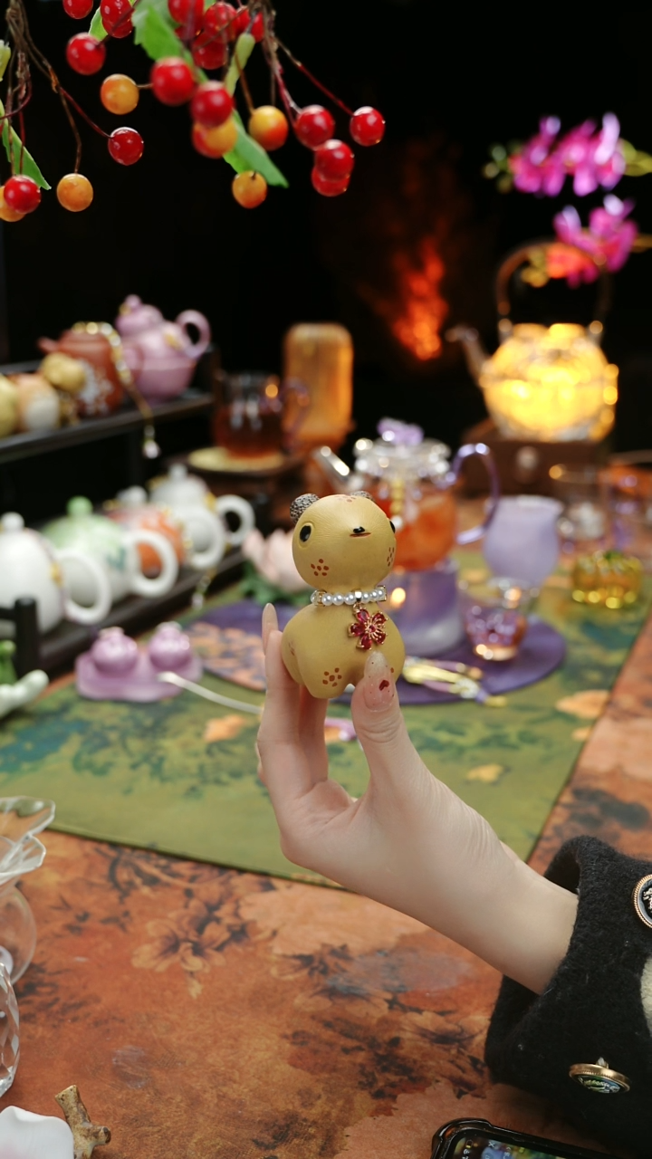 【闪购商品】一鹿有你紫砂茶宠摆件+链子