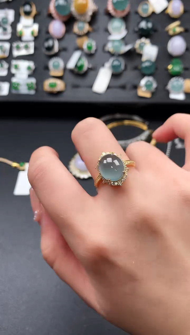 【闪购商品】翡翠戒指银S925镶嵌51242141