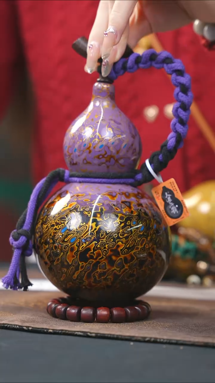 【闪购商品】WK254漆艺酒葫芦不包手串及旋转底座
